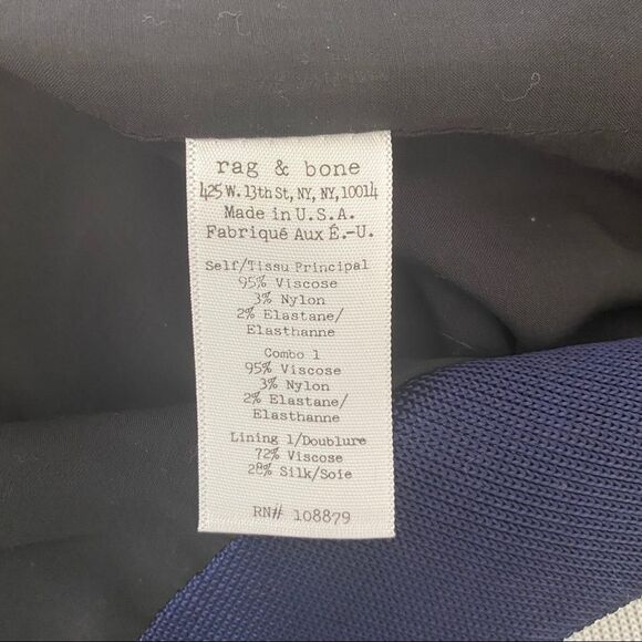 Rag & Bone blue gray color block long sleeves zip sweater XS - Picture 9 of 11